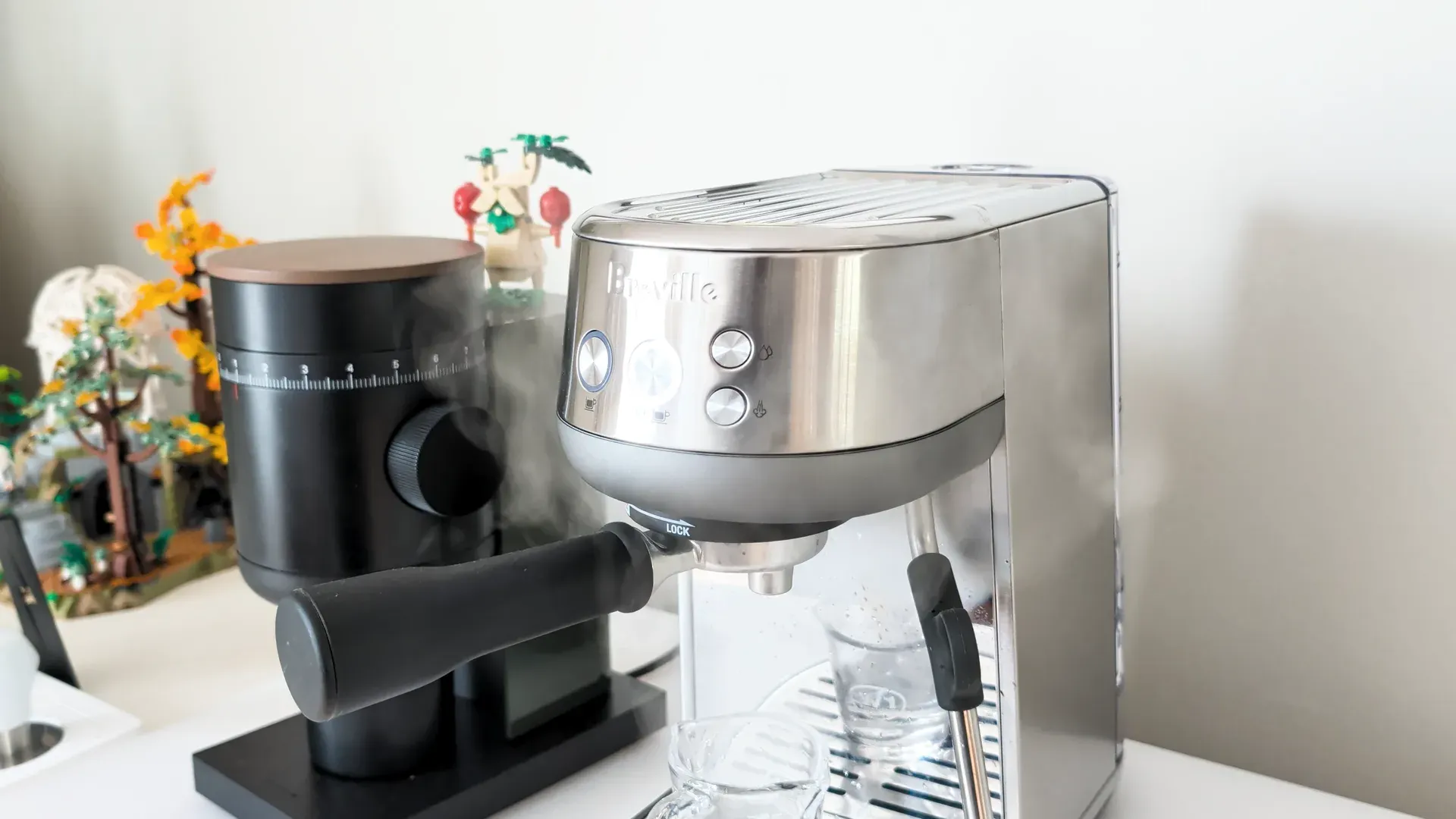 Steam coming out of the breville bambino